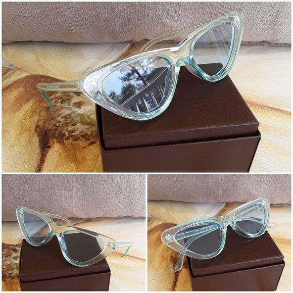 BRAND NEW 2019 CLEAR CAT EYE STYLE SUNGLASSES - Picture 4 of 4